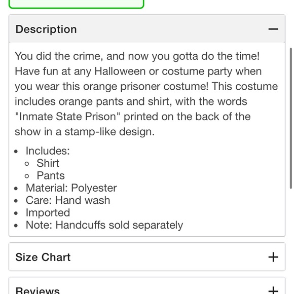NWT Adult Orange Prison Costume - Picture 4 of 4
